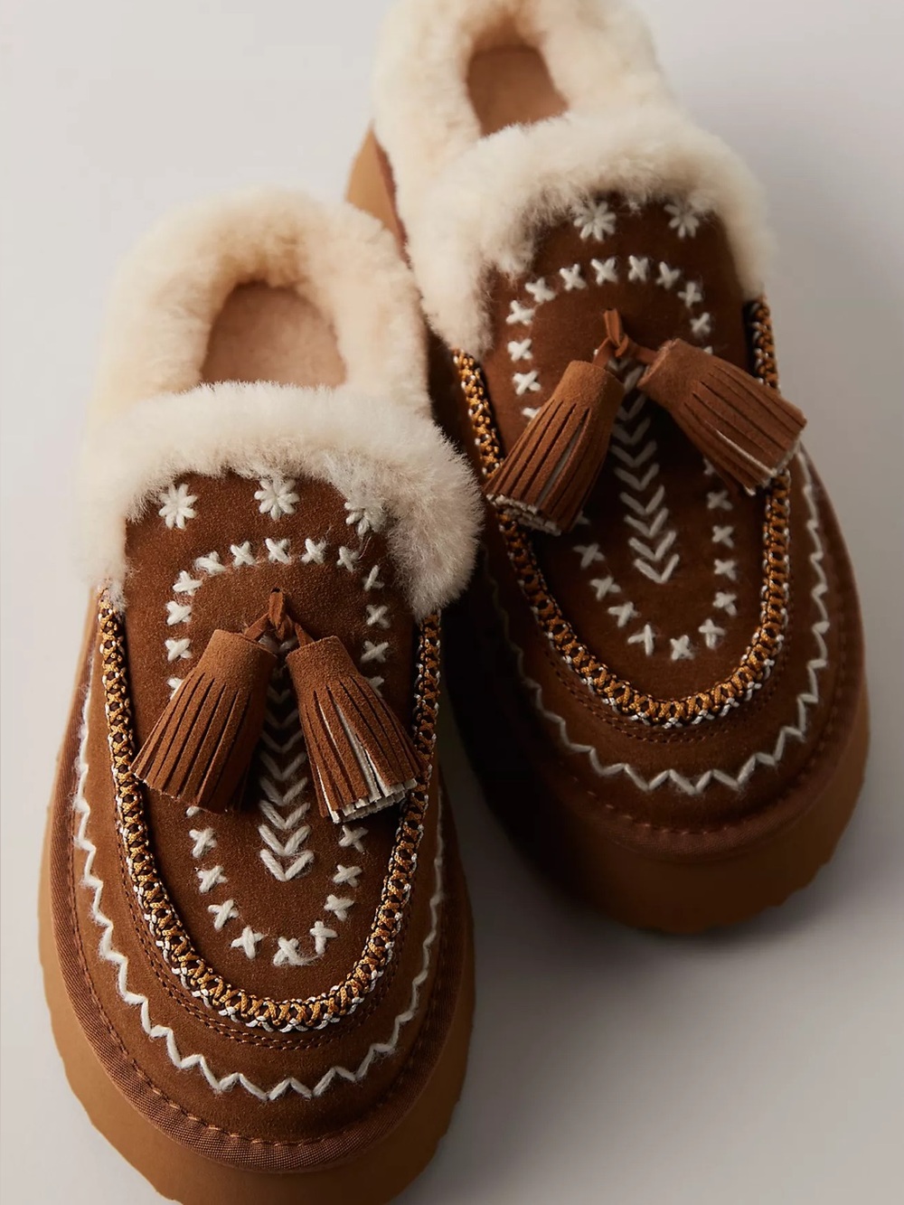 Free people Nan-Ku Nordic Shearling Slip-Ons